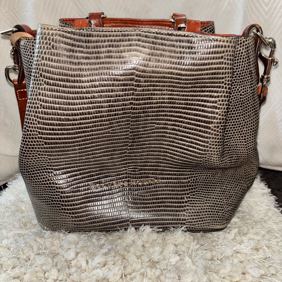 Dooney and Bourke Elegant Brown and Black (Dark Gray)Textured Women's Bag - Picture 1 of 5